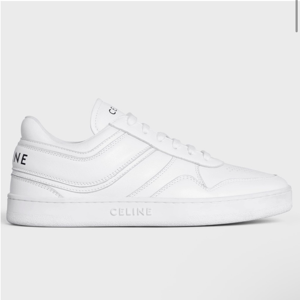 CELINE TRAINER LOW LACE-UP SNEAKER IN CALFSKIN 37